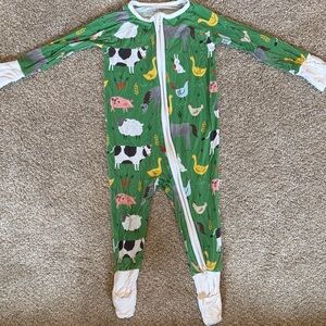 Little Sleepies Farm Animal Print Footies
